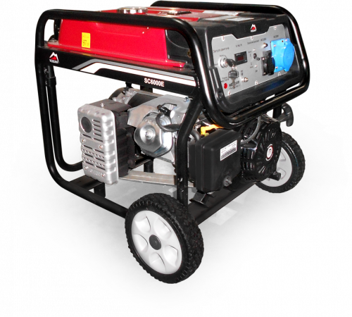 Генераторна установка SC6000E-II 1ф 5,0кВт, ел.старт, бак-25л, колеса