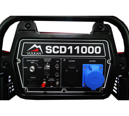 Генераторна установка SCD11000 дизель 1ф 9кВт ел.старт, 18л, колеса