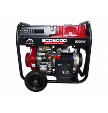 Генераторна установка SCD6000 дизель 1ф 4,5кВт ел.старт, 18л, колеса