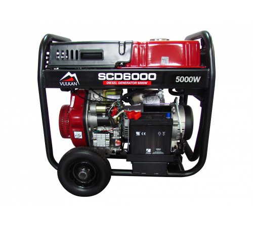 Генераторна установка SCD6000 дизель 1ф 4,5кВт ел.старт, 18л, колеса