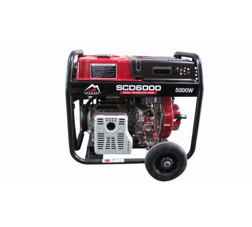 Генераторна установка SCD6000 дизель 1ф 4,5кВт ел.старт, 18л, колеса