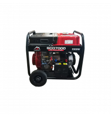 Генераторная установка SCD7000 дизель 3ф 5,0кВт эл.старт, бак18л, колеса