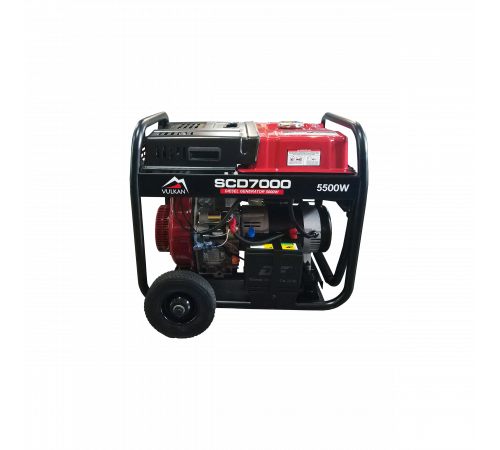 Генераторна установка SCD7000 дизель 3ф 5,0кВт ел.старт, бак18л, колеса