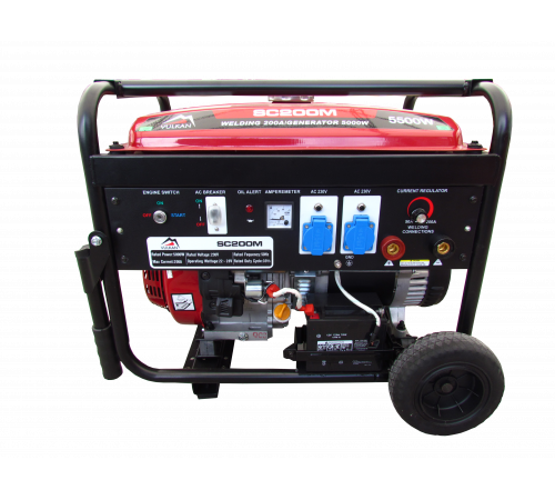 Апарат дугового зварювання з генераторною установкою SC200M-II 5кВт, 180А/26,8В бак 25л, електростарт