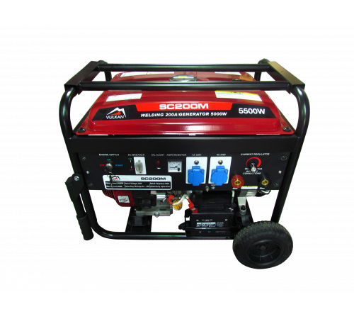Апарат дугового зварювання з генераторною установкою SC200M-II 5кВт, 180А/26,8В бак 25л, електростарт
