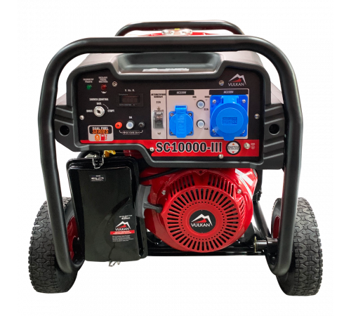 Генераторна установка SC10000-III (бензин/газ) 1ф 7,5кВт/6,3кВт, ел.старт, бак-25л, колеса