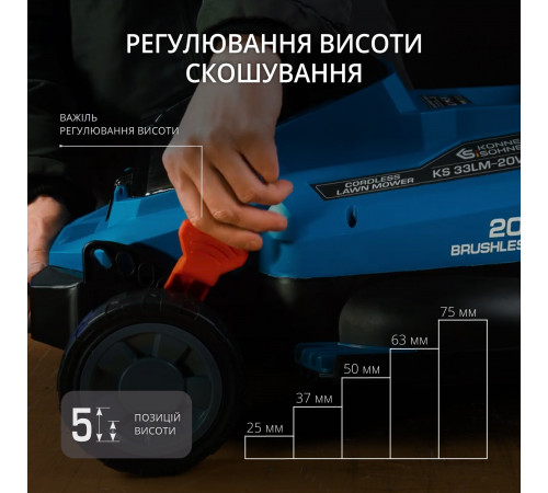 Аккумуляторная газонокосилка KS 33LM-20V Аккумуляторная газонокосилка KS 33LM-20V