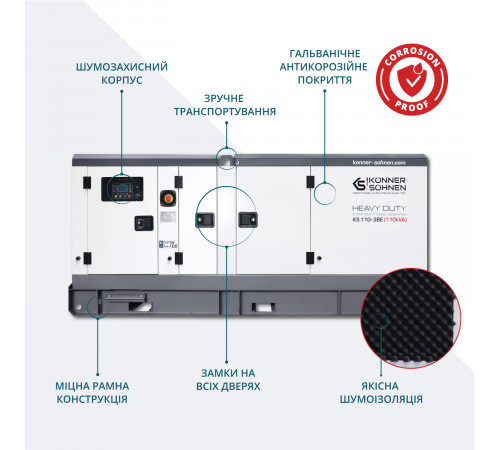 Дизельна трифазна електростанція KS 110-3BE