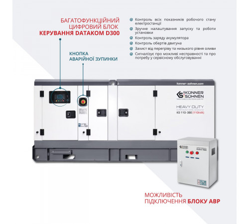Дизельна трифазна електростанція KS 110-3BE