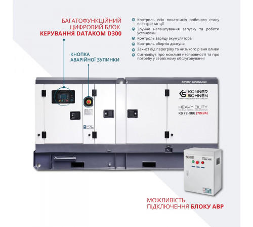 Дизельна трифазна електростанція KS 72-3BE