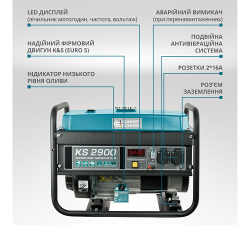 Бензиновый генератор "Könner & Söhnen" KS 2900