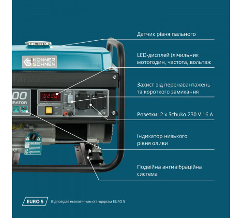 Бензиновий генератор «Könner & Söhnen» KS 3000