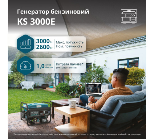 Бензиновий генератор «Könner & Söhnen» KS 3000E