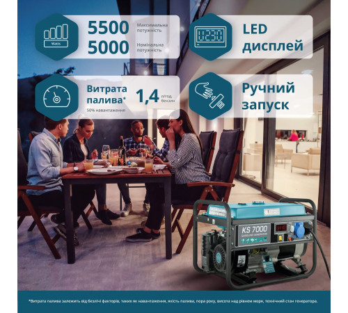 Бензиновий генератор «Könner & Söhnen» KS 7000