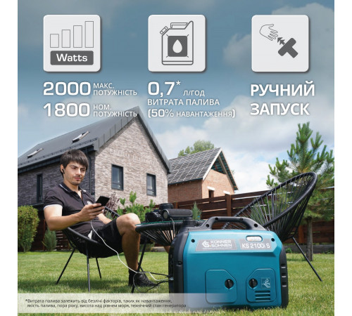 Інверторний генератор KS 2100i S
