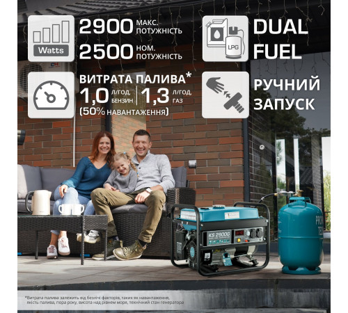 Генератор газобензиновий «Könner & Söhnen» KS 2900G