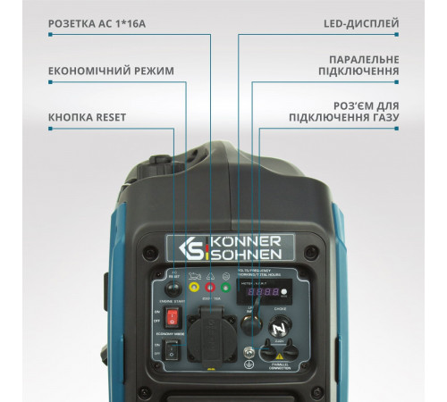 Инверторный газобензиновый генератор KS 2000iG S