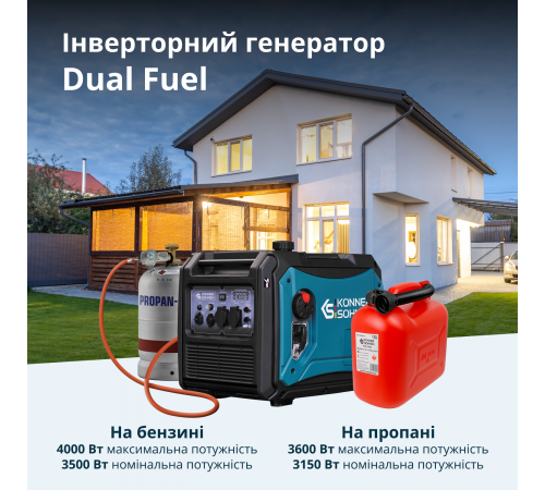 Инверторный газобензиновый генератор KS 4000iEG S