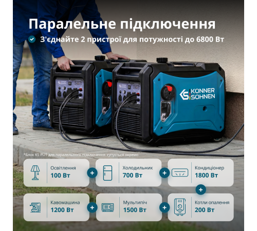 Инверторный газобензиновый генератор KS 4000iEG S