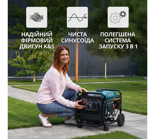 Инверторный газобензиновый генератор KS 4100iEG