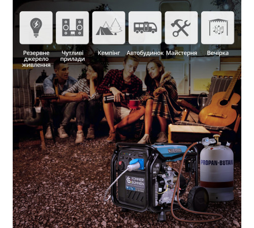 Инверторный газобензиновый генератор KS 8100iEG