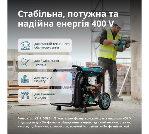 Інверторний генератор KS 8100iEG 1/3