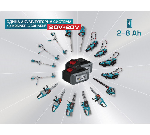 Подвійний швидкий зарядний пристрій для акумуляторних батарей 20V KS C35A-2