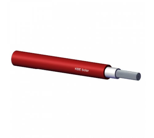 Кабель для сонячних панелей KBE Solar DB+ 6,00 Q red (RT) verz EN 50618, IEC 62930, 2 PFG 116910.19
