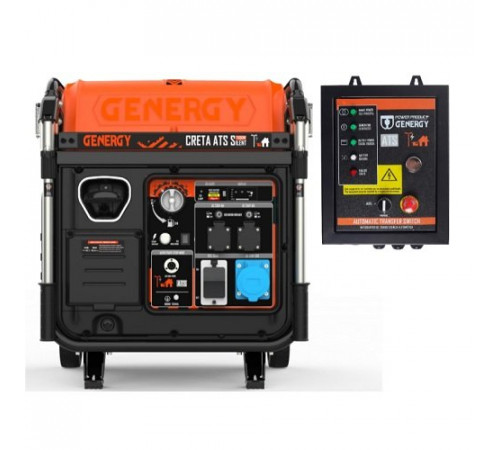 Генератор інверторний бензиновий GENERGY CRETA SILENT ATS 7,5 кВт