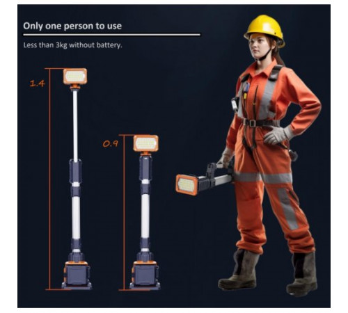 Світлова щогла акумуляторна GENERGY LED TOWER DIRECT 100 4000Лм 1,4м