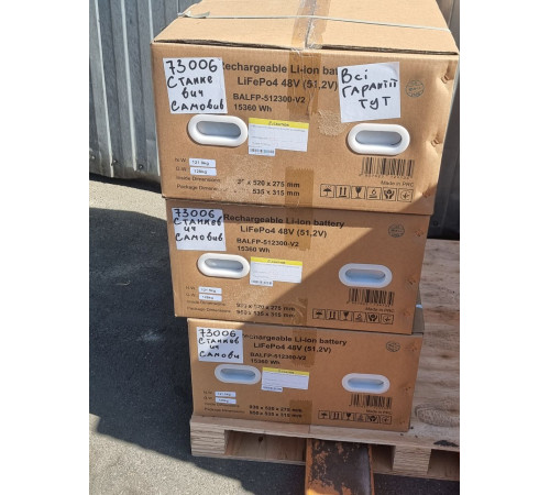 Акумуляторна батарея Biom Professional BALFP-512300-V2 48В (51.2В) 15кВтч з автоматами на корпусі та новим великим сенсорним екраном