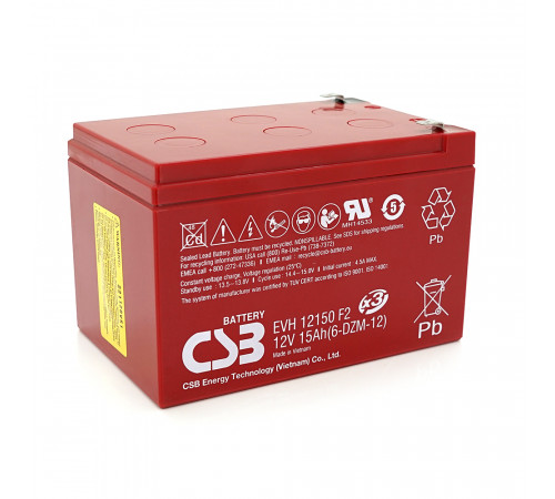 Акумуляторна батарея CSB EVH12150, 12V 15Ah (151х98х94мм), Q4