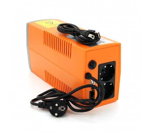 ИБП MAKELSAN Lion850VA (510W) Standby-L, LED, 170-280VAC, AVR 1st, 2xSCHUKO socket, 1x12V9Ah, Plastic Case ( 101 х 298 х 142 )