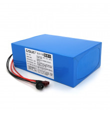 Аккумуляторная литиевая батарея QiSuo 36V 20A с элементами Li-ion 18650, DC: 5.5x2.1мама + разъем T-2HQмама