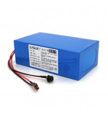 Аккумуляторная литиевая батарея QiSuo 36V 18A с элементами Li-ion 18650, DC: 5.5x2.1мама + разъем T-2HQмама