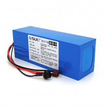 Аккумуляторная литиевая батарея QiSuo 36V 8A с элементами Li-ion 18650, DC: 5.5x2.1мама + разъем T-2HQмама