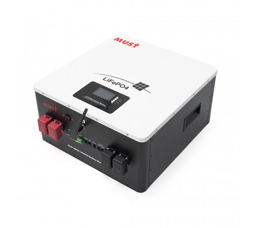 Акумуляторна батарея Must LiFePO4 LP16-24200 25.6V 200Ah, 5,12kWh, BMS100A@8S, CAN2.0/RS232/RS485, 6000 cycles, 486x442x250,44kg