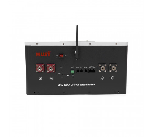 Акумуляторна батарея Must LiFePO4 LP16-24200 25.6V 200Ah, 5,12kWh, BMS100A@8S, CAN2.0/RS232/RS485, 6000 cycles, 486x442x250,44kg