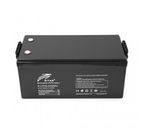 Аккумуляторная батарея Ritar LiFePO4 25,6V 200Ah (522 х 240 х 219) Q1