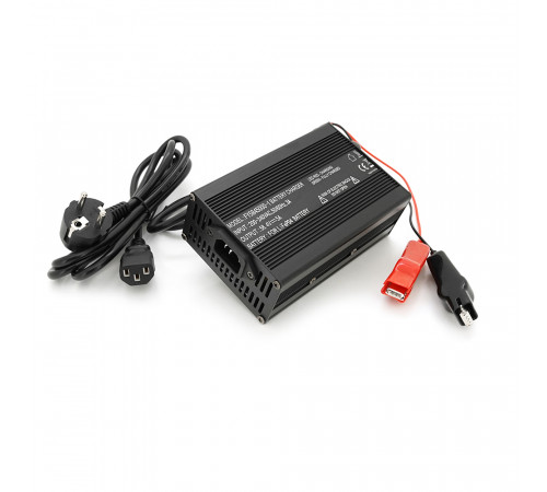 Зарядний пристрій для акумуляторів LiFePo4 48V(58,4V),16S,5A, крокодили,135x90x50mm Зарядний пристрій для акумуляторів LiFePo4 48V(58,4V),16S,5A, крокодили,135x90x50mm