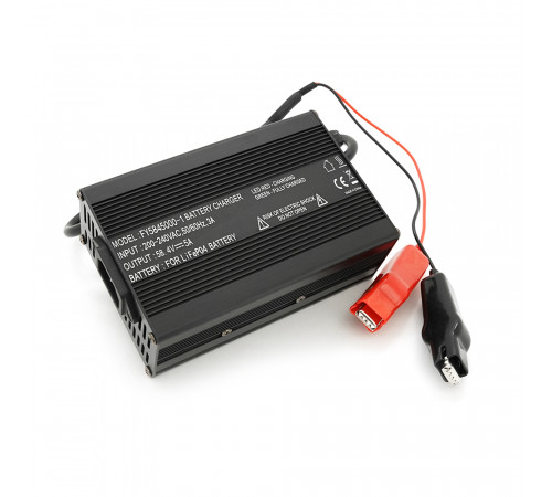 Зарядний пристрій для акумуляторів LiFePo4 48V(58,4V),16S,5A, крокодили,135x90x50mm