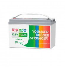 Акумуляторна батарея LiFePO4 Redodo 12V 100Ah Self-heating, 1280Wh, BMS 100A, 329*172*214мм