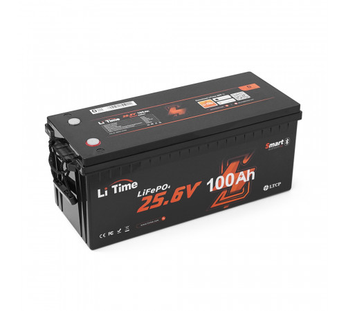 Акумуляторна батарея LiFePO4 Litime 24V 100Ah BT, 1200Wh, BMS 100A, 532*207*215мм