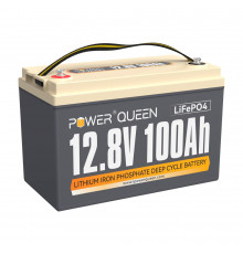 Акумуляторна батарея LiFePO4 Power Queen 12V 100Ah H190, 1280Wh, BMS 100A, 385*177*188мм