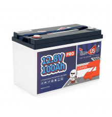 Акумуляторна батарея LiFePO4 Timeusb 12V 100Ah Pro, 1280Wh, BMS 100A, 330*172*216мм
