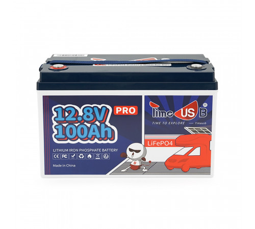 Акумуляторна батарея LiFePO4 Timeusb 12V 100Ah Pro, 1280Wh, BMS 100A, 330*172*216мм