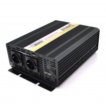 Інвертор напруги ORBUS ORMS24-2500 (2500Вт), 24/220V, approximated, 2 Shuko, клемні дроти, 6 запобіжників, Box.Q20