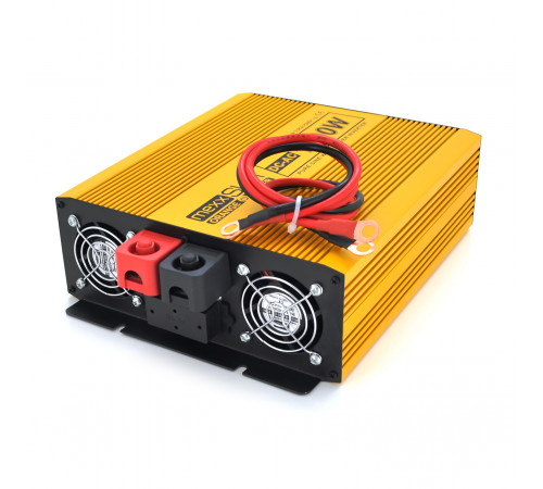 Інвертор напруги Mexxsun MXSPSW-1000, 24V/220V, 1000W з правильною синусоїдою, 2 Shuko, клемні дроти, Q4