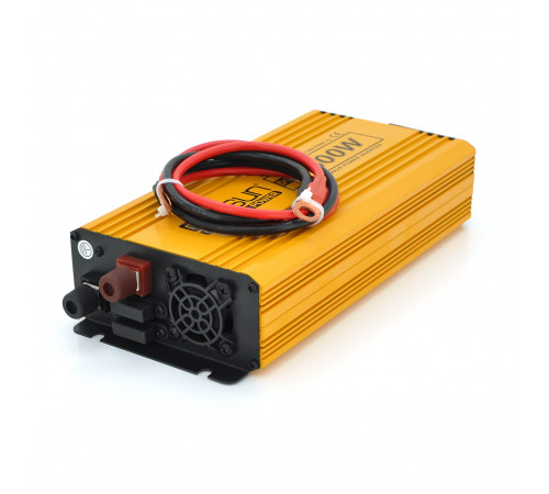 Інвертор напруги Mexxsun MXSPSW-600, 12V/220V, 600W з правильною синусоїдою, 1 Shuko, 1 USB, клемні дроти, Q8