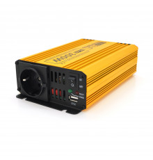 Інвертор напруги Mexxsun MXSPSW-300, 12V/220V, 300W з правільною синусоїдою, 1 Shuko, клемні дроти, Q8